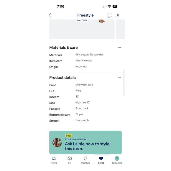 Vigoss Melinda Double Button Trouser Flare Jean - Size 31 - Picture 8 of 11